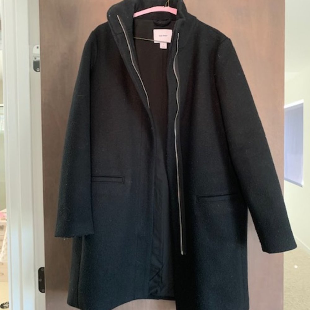 Black Old Navy Pea Coat, Size S